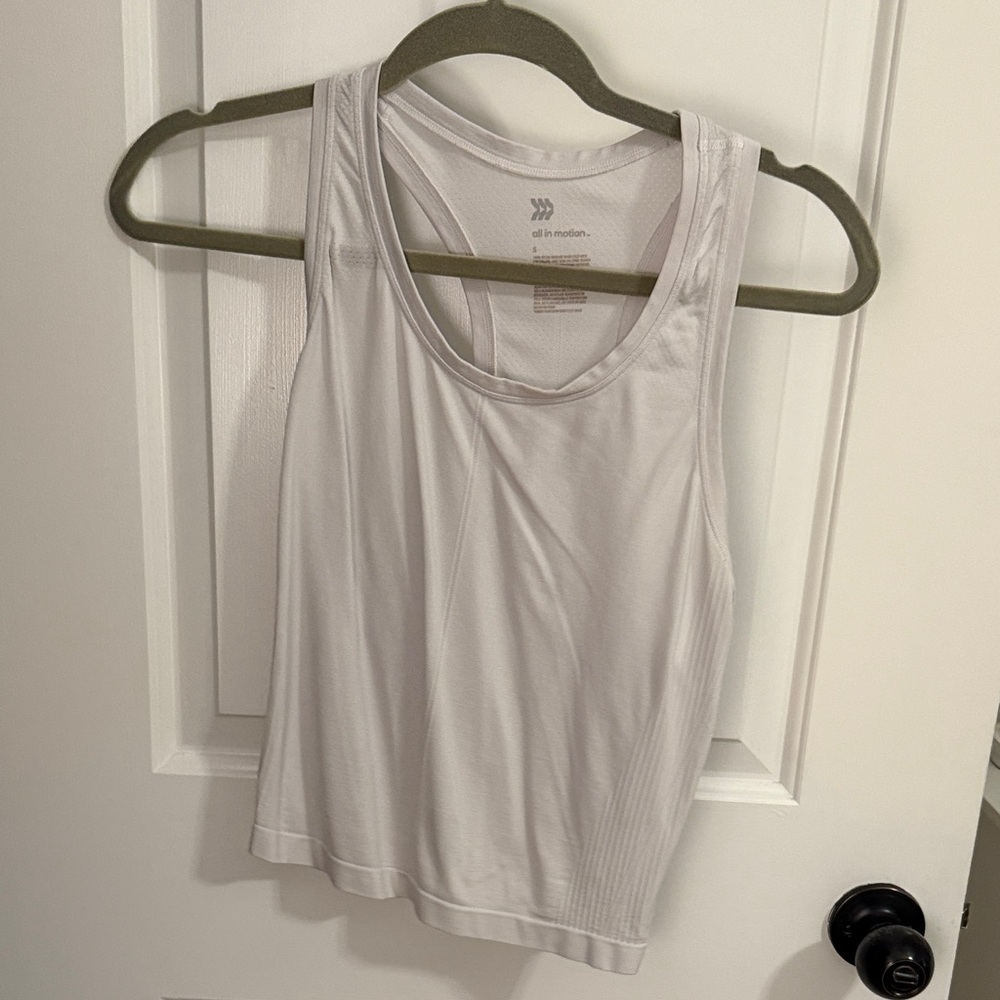 All in Motion White Flowy Tank Top